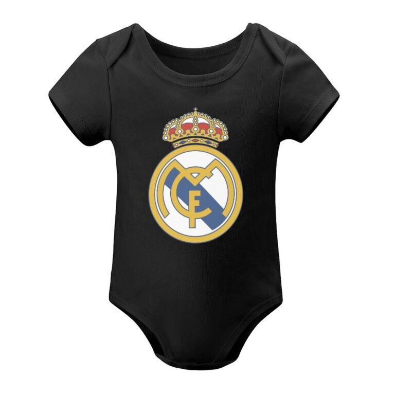 Real Madrid Baby Bodysuit Strampler Schlafanzug Mit Kurzen Ärmeln