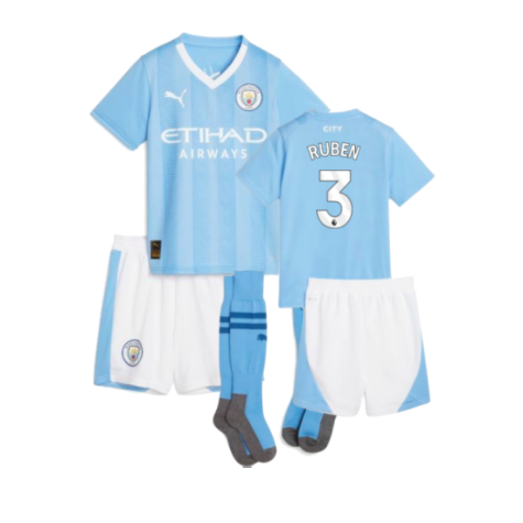 Man City Ruben Dias 3 Heimtrikot Kinder 2023-2024