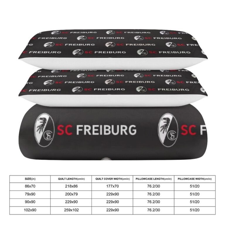 SC Freiburg Bettwäscheset 3 Stück Kinder Erwachsene Steppdeckenbezug Steppdeckenbezug Multi Size Laken Set