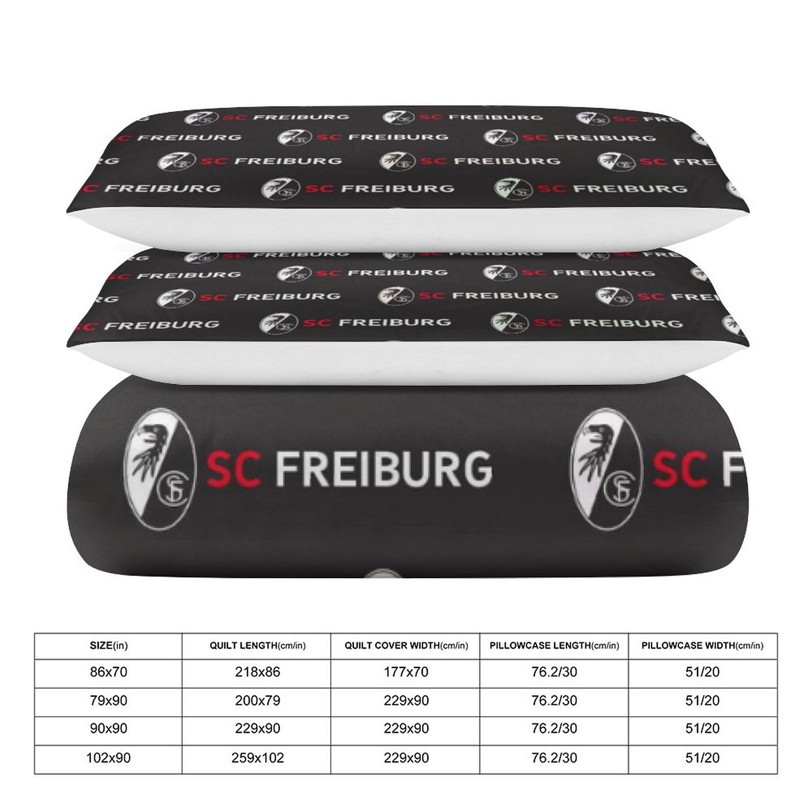 SC Freiburg Bettwäscheset 3 Stück Kinder Erwachsene Steppdeckenbezug Steppdeckenbezug Multi Size Laken Set SC Freiburg Bettwäscheset 3 Stück Kinder Erwachsene Steppdeckenbezug Steppdeckenbezug Multi Size Laken Set