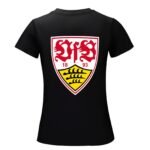 VfB Stuttgart Damen Kurzarm Rundhals T-Shirt Casual Sommer Tops