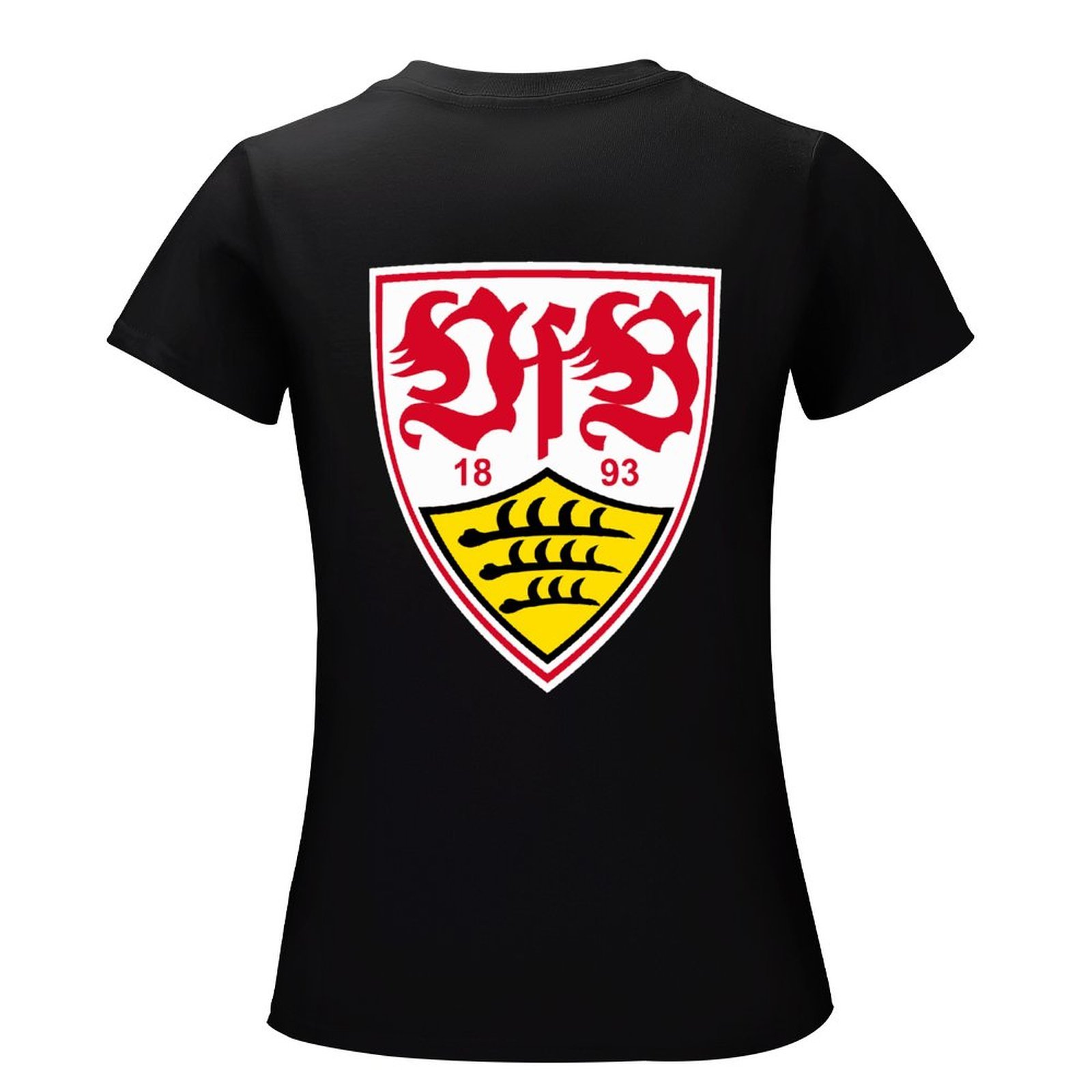 VfB Stuttgart Damen Kurzarm Rundhals T-Shirt Casual Sommer Tops VfB Stuttgart Damen Kurzarm Rundhals T-Shirt Casual Sommer Tops