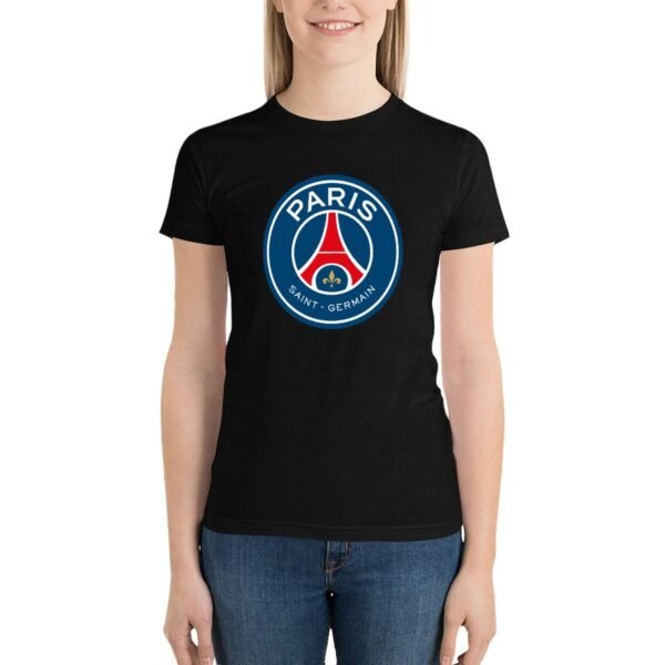 Paris Saint-Germain Damen Kurzarm Rundhals T-Shirt Casual Sommer Tops