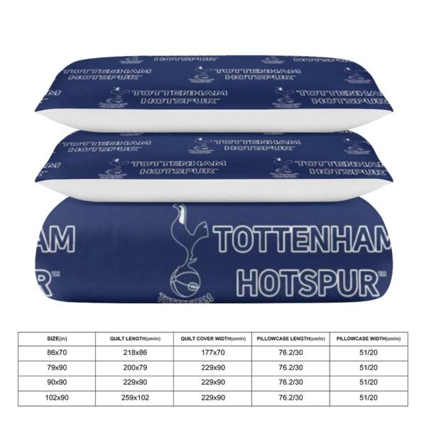 Tottenham Hotspur Bettwäscheset 3 Stück Kinder Erwachsene Steppdeckenbezug Steppdeckenbezug Multi Size Laken Set