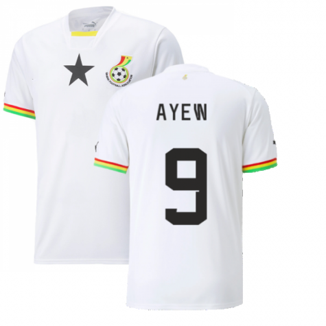 Ghana Jordan Ayew 9 Home Trikot WM 2022