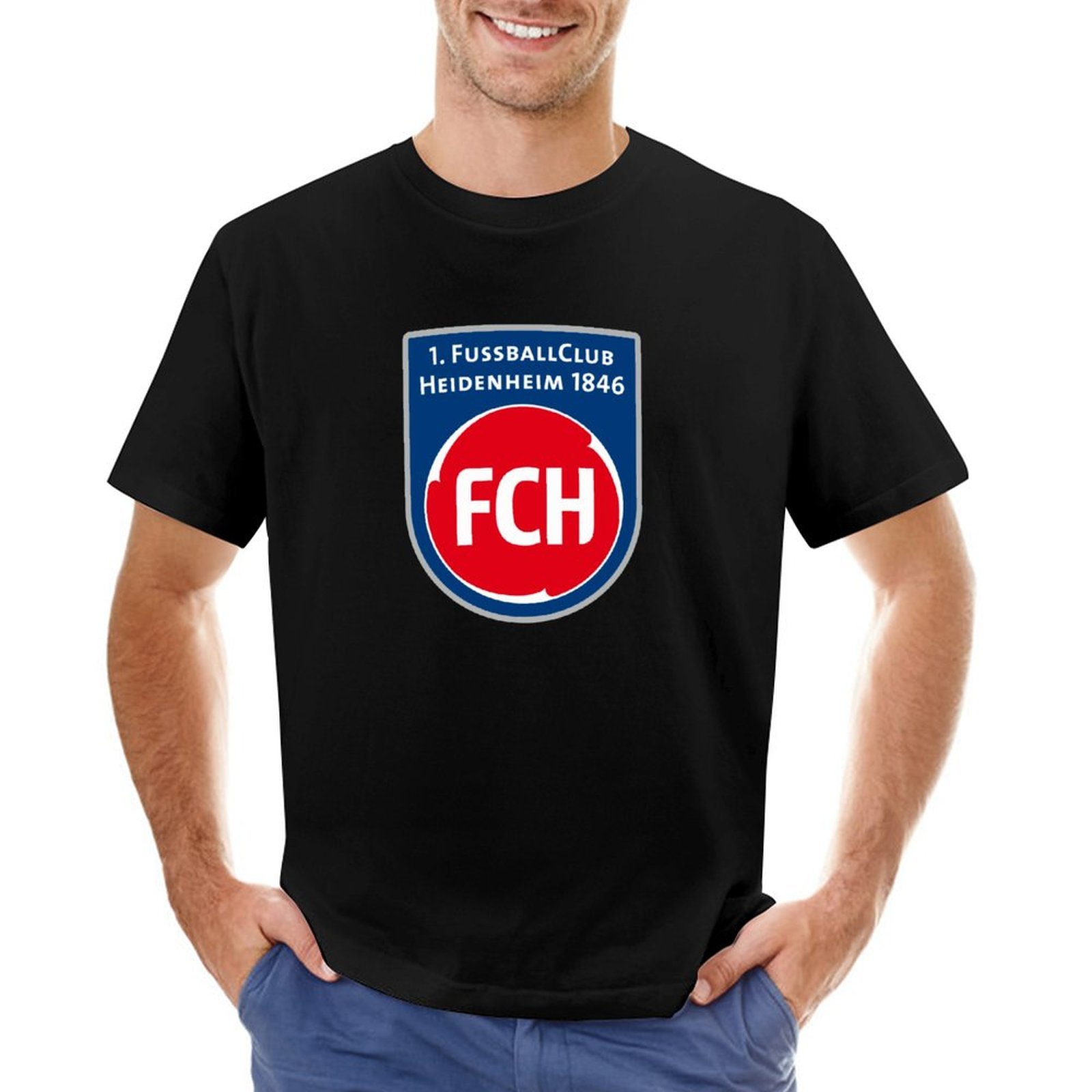 FC Heidenheim Core Stretch Slim Cneck Gildan Tee T-Shirt Herren FC Heidenheim Core Stretch Slim Cneck Gildan Tee T-Shirt Herren