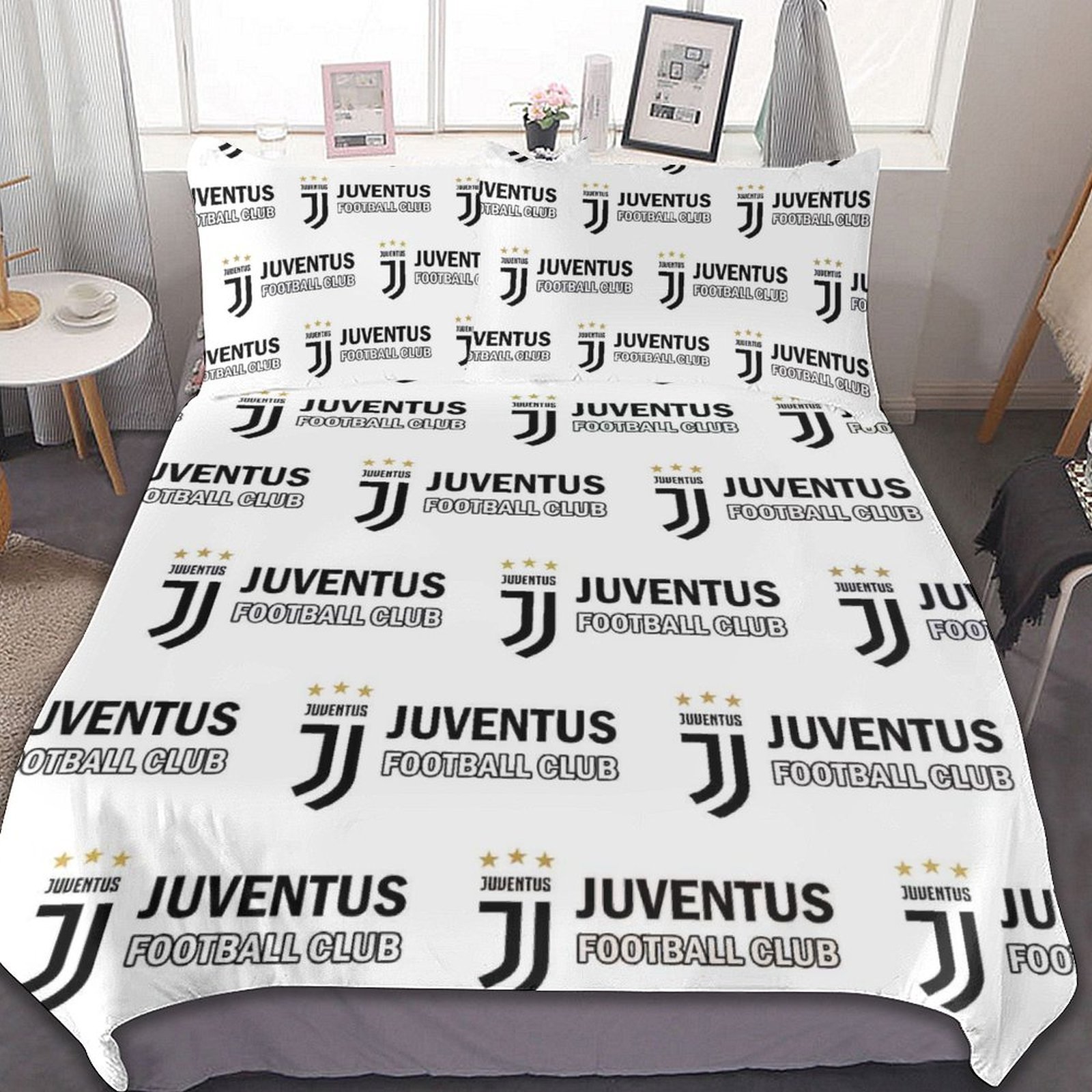 Juventus FC Bettwäscheset 3 Stück Kinder Erwachsene Steppdeckenbezug Steppdeckenbezug Multi Size Laken Set Juventus FC Bettwäscheset 3 Stück Kinder Erwachsene Steppdeckenbezug Steppdeckenbezug Multi Size Laken Set