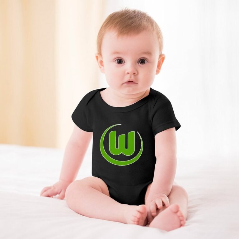 VfL Wolfsburg Baby Bodysuit Strampler Schlafanzug Mit Kurzen Ärmeln