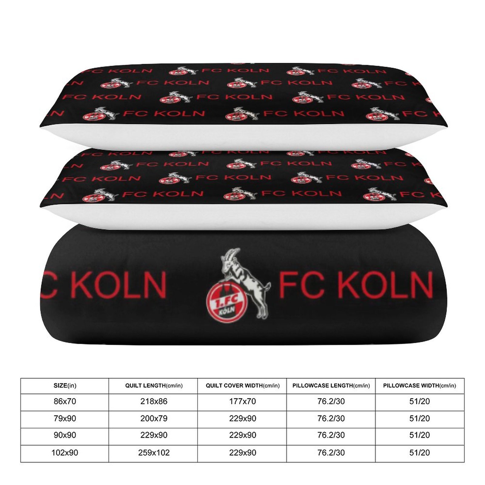 FC Köln Bettwäscheset 3 Stück Kinder Erwachsene Steppdeckenbezug Steppdeckenbezug Multi Size Laken Set FC Köln Bettwäscheset 3 Stück Kinder Erwachsene Steppdeckenbezug Steppdeckenbezug Multi Size Laken Set