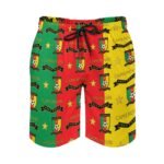 Kamerun Herren Badehose Schnelltrocknende Strandshorts Mit Tasche Kordelzug Shorts