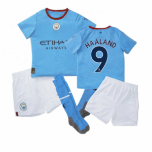 Man City Erling Haaland 9 Heimtrikot Kinder Mini Kit 2022-2023