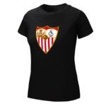 Sevilla FC Damen Kurzarm Rundhals T-Shirt Casual Sommer Tops