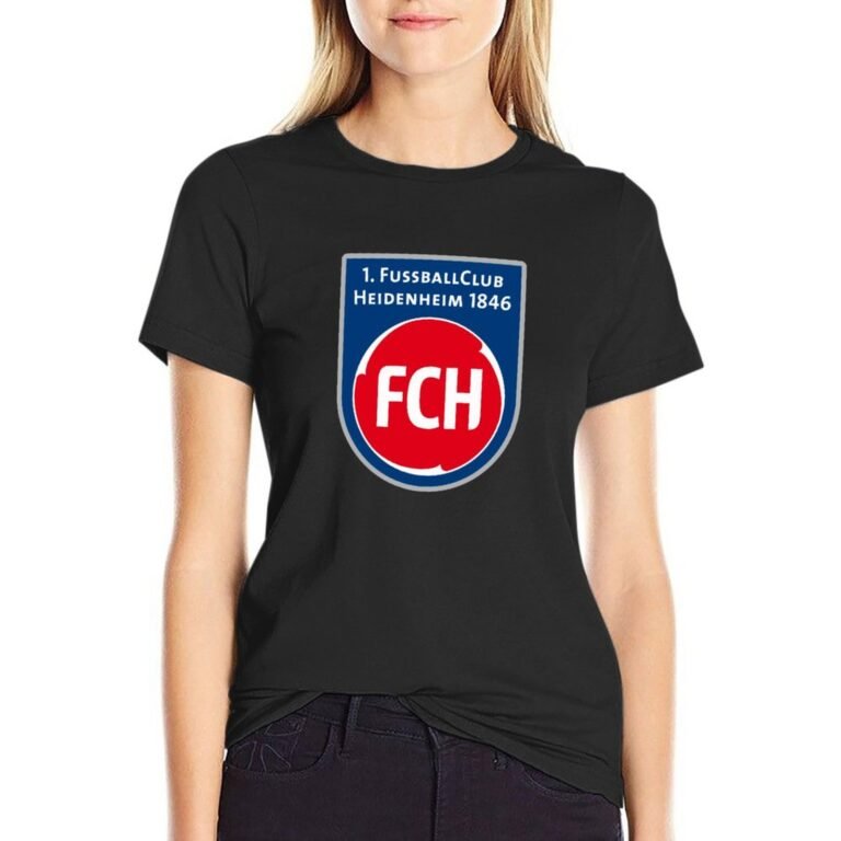 FC Heidenheim Damen Kurzarm Rundhals T-Shirt Casual Sommer Tops