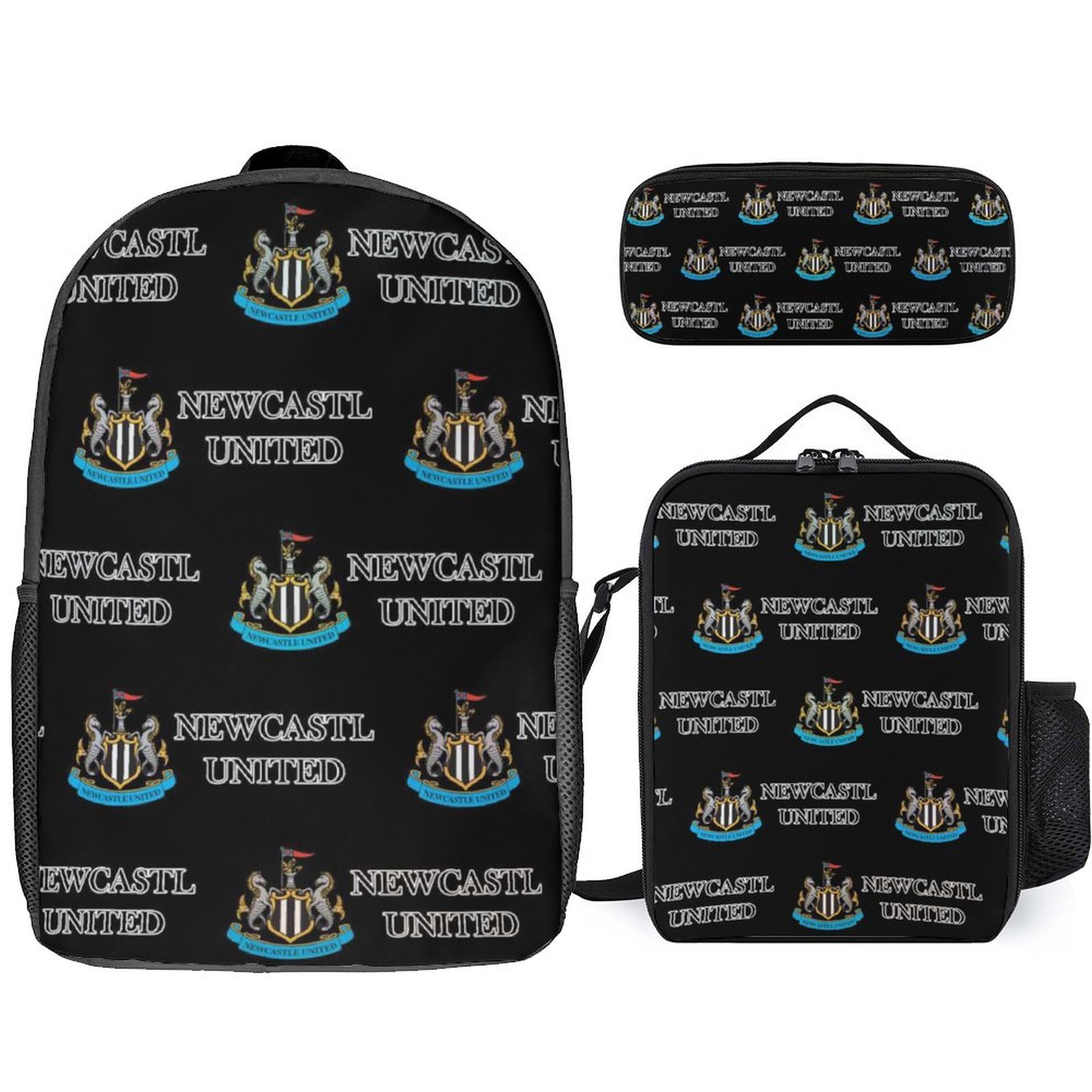 Newcastle United Student Schulranzen Lunchbag Stifttasche Kombination Newcastle United Student Schulranzen Lunchbag Stifttasche Kombination