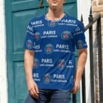 Paris Saint-Germain Unisex 3D Vollständig Druck Kurzarm T-Shirts Beiläufige Tee Tops
