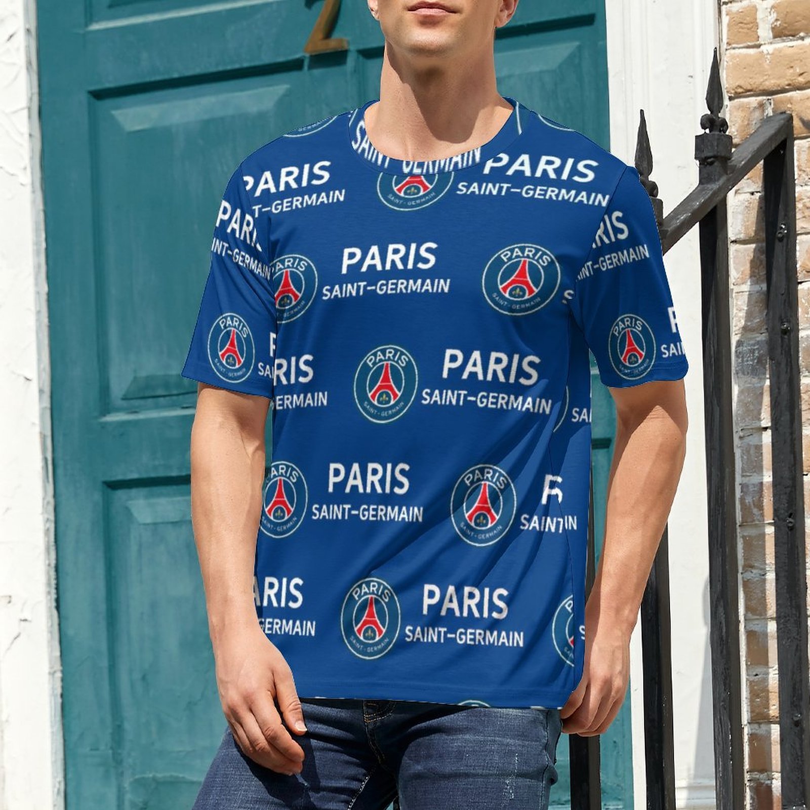 Paris Saint-Germain Unisex 3D Vollständig Druck Kurzarm T-Shirts Beiläufige Tee Tops Paris Saint-Germain Unisex 3D Vollständig Druck Kurzarm T-Shirts Beiläufige Tee Tops
