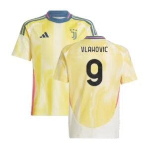 Juventus Dusan Vlahovic 9 Auswärtstrikot Kinder 2024-2025