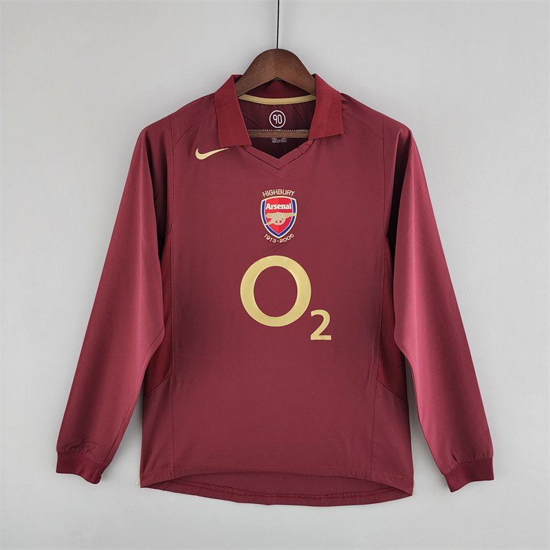 Arsenal Langarm Retro Home Trikot 2005-2006 Arsenal Langarm Retro Home Trikot 2005-2006