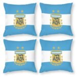 Argentinien Dekorative 4er Set Kissenbezüge Kissenhülle Sofakissen Bezug