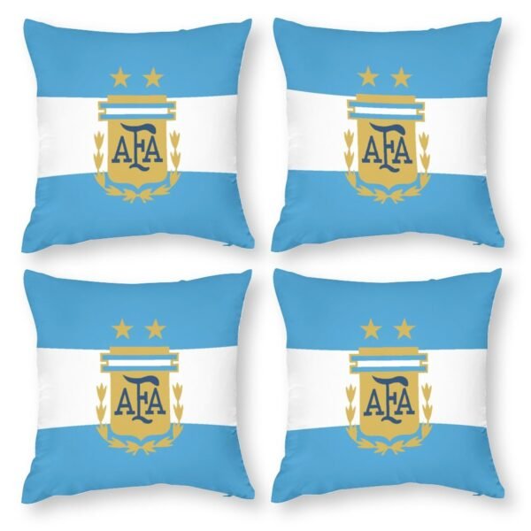 Argentinien Dekorative 4er Set Kissenbezüge Kissenhülle Sofakissen Bezug
