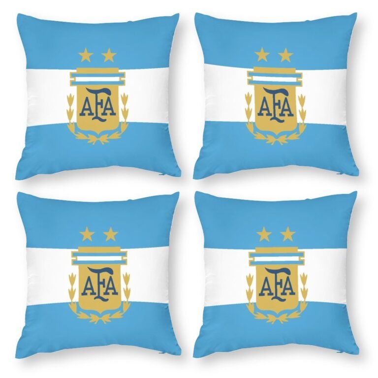 Argentinien Dekorative 4er Set Kissenbezüge Kissenhülle Sofakissen Bezug