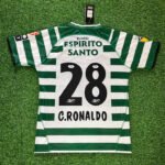 Sporting Lissabon CP Cristiano Ronaldo 28 Retro Home Trikot 2003-2004