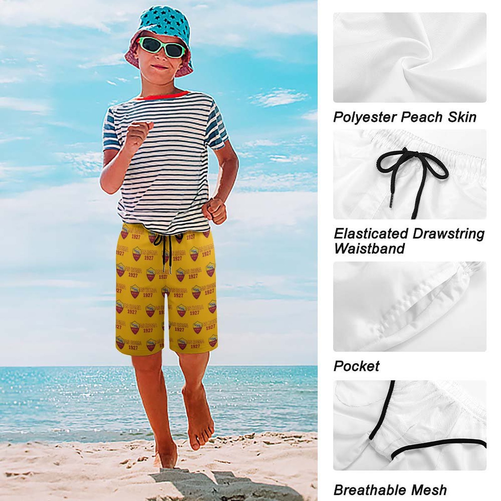 AS Rom Kinder Badehose,Strandshorts Sommer Jogginghose,Strandhosen AS Rom Kinder Badehose,Strandshorts Sommer Jogginghose,Strandhosen