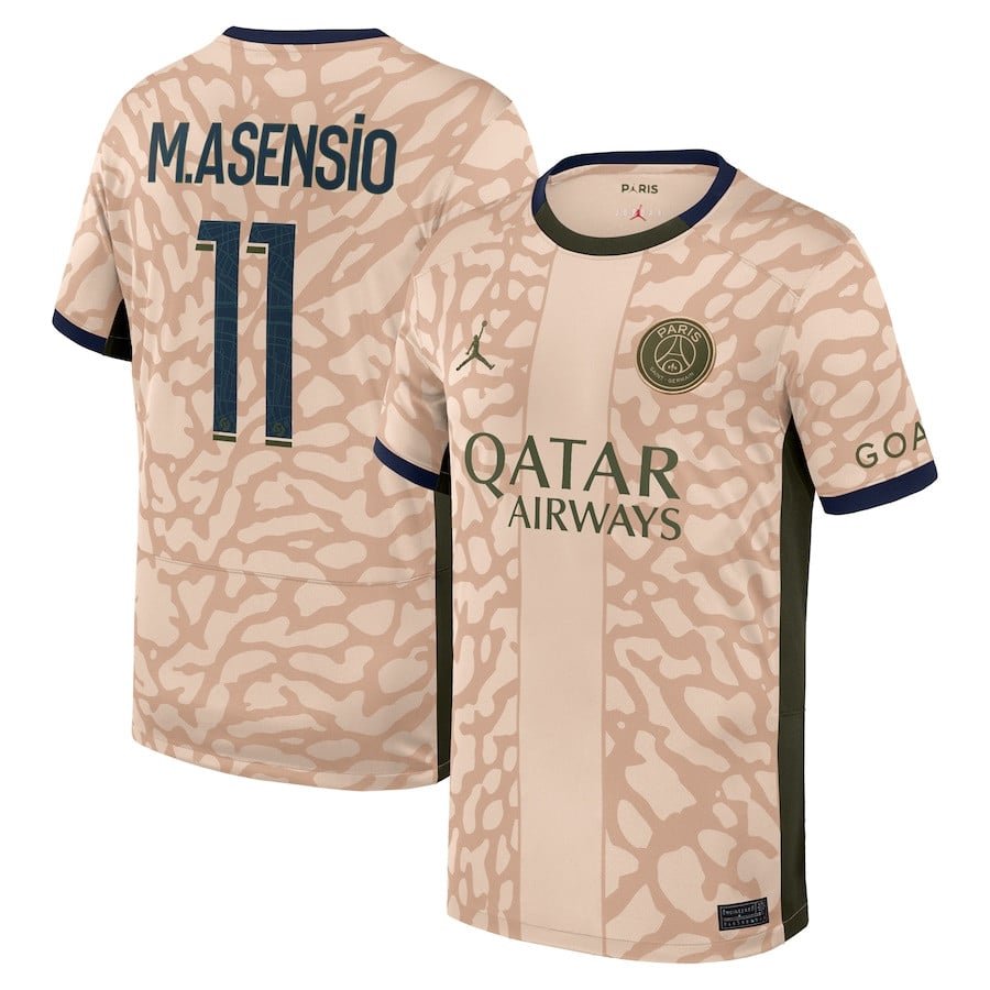 Paris Saint-Germain Marco Asensio 11 Fourth Trikot 2023-2024 Paris Saint-Germain Marco Asensio 11 Fourth Trikot 2023-2024