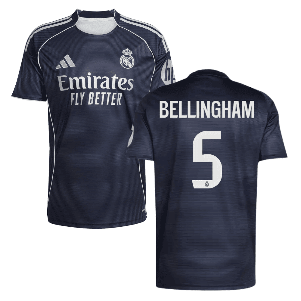 Real Madrid Jude Bellingham 5 Away Trikot 2025-2026 Real Madrid Jude Bellingham 5 Away Trikot 2025-2026