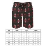 AC Mailand Herren Badehose Schnelltrocknende Strandshorts Mit Tasche Kordelzug Shorts