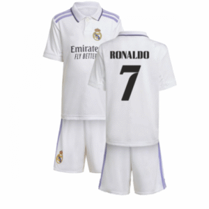 Real Madrid Cristiano Ronaldo 7 Heimtrikot Kinder Mini Kit 2022-2023