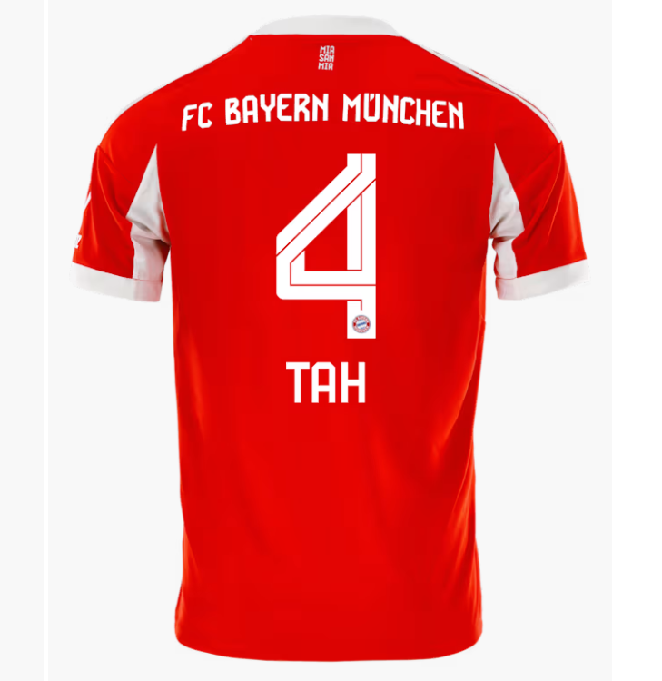FC Bayern München Jonathan Tah 4 Home Trikot 2025-2026