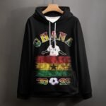 Ghana2022 Gefütterte Plüsch Kapuzenpulli Dick Herren Hoodies Sweatshirt Langarm Warm