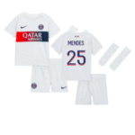 PSG Nuno Mendes 25 Auswärtstrikot Kinder Mini Kit 2023-2024