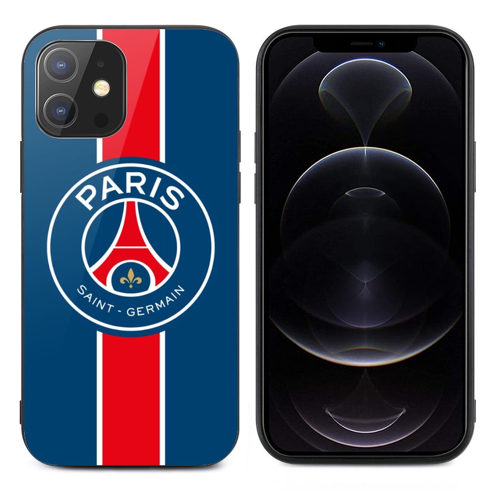 Paris Saint-Germain Stoßfest Glaskasten Handyhüllen & Cover Für IPhone 12 Paris Saint-Germain Stoßfest Glaskasten Handyhüllen & Cover Für IPhone 12