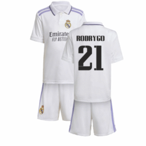 Real Madrid Rodrygo 21 Heimtrikot Kinder Mini Kit 2022-2023