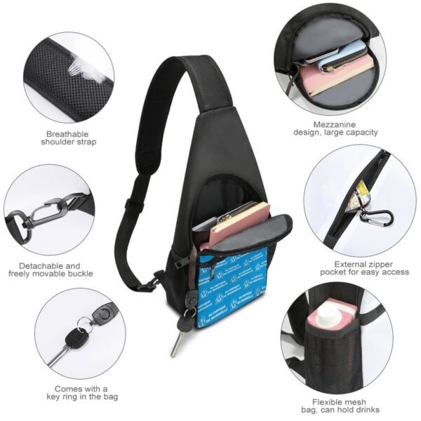 Olympique De Marseille Crossbody Backpack Leichte Umhängetaschen Sling-Rucksack