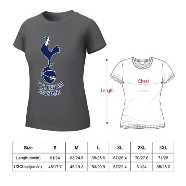Tottenham Hotspur Damen Kurzarm Rundhals T-Shirt Casual Sommer Tops
