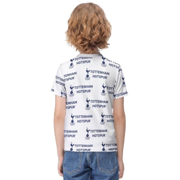 Tottenham Hotspur Jungen Mädchen Kurzarm 3D-Druck T-Shirt Rundhals-Sommerhemd Tops