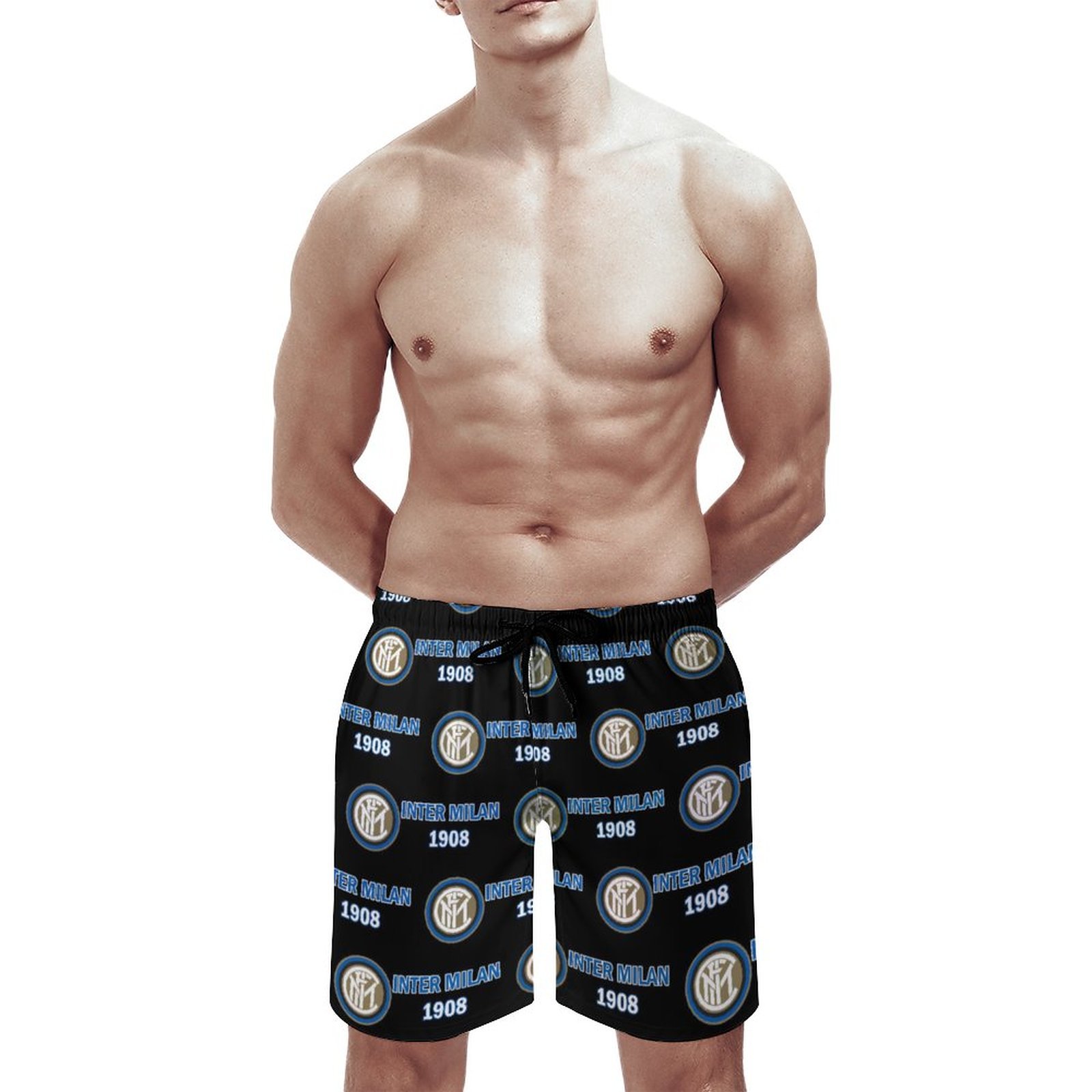 Inter Mailand Herren Badehose Schnelltrocknende Strandshorts Mit Tasche Kordelzug Shorts Inter Mailand Herren Badehose Schnelltrocknende Strandshorts Mit Tasche Kordelzug Shorts