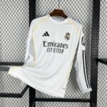 Real Madrid Langarm Home Trikot 2025-2026 - Weiß