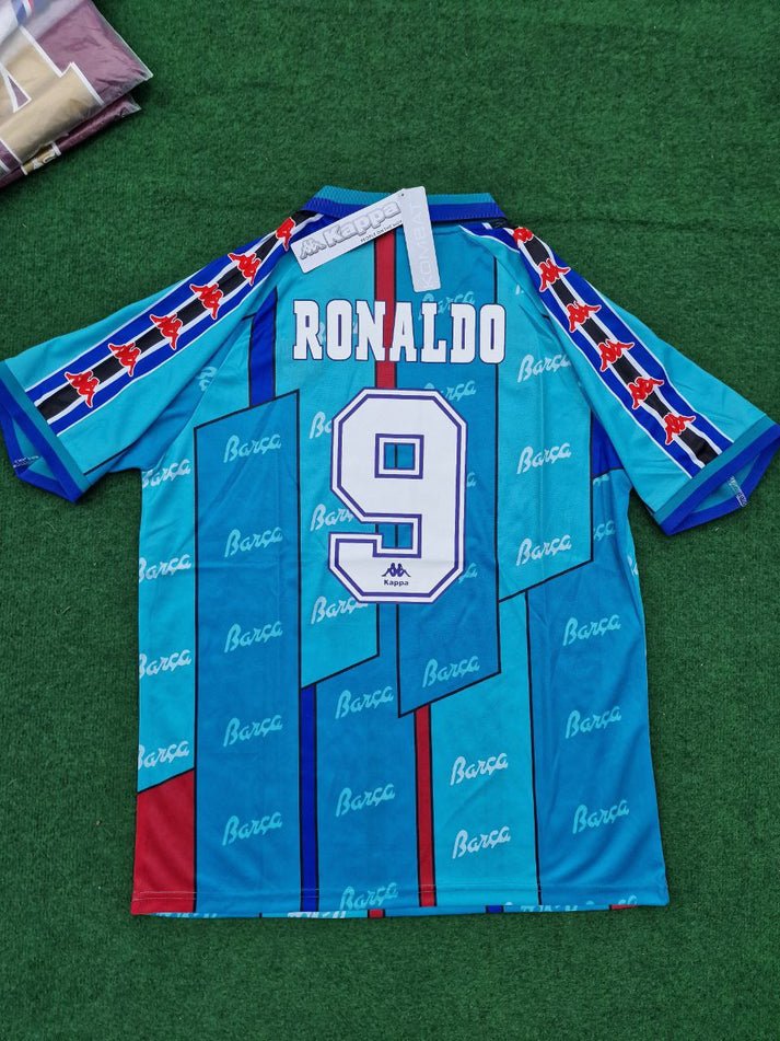 FC Barcelona Ronaldo 9 Away Retro Trikot 1996-1997