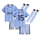 Tottenham Hotspur Lucas Bergvall 15 Auswärtstrikot Kinder 2024-2025