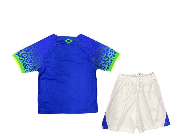 Brasilien Auswärtstrikot Kinder Minikit WM 2022 ( Aufdruck Dein Name )