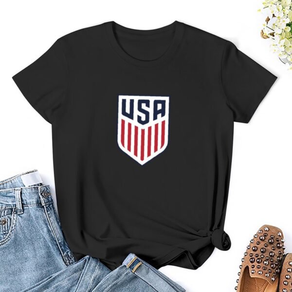 Vereinigten Staaten Damen Kurzarm Rundhals T-Shirt Casual Sommer Tops