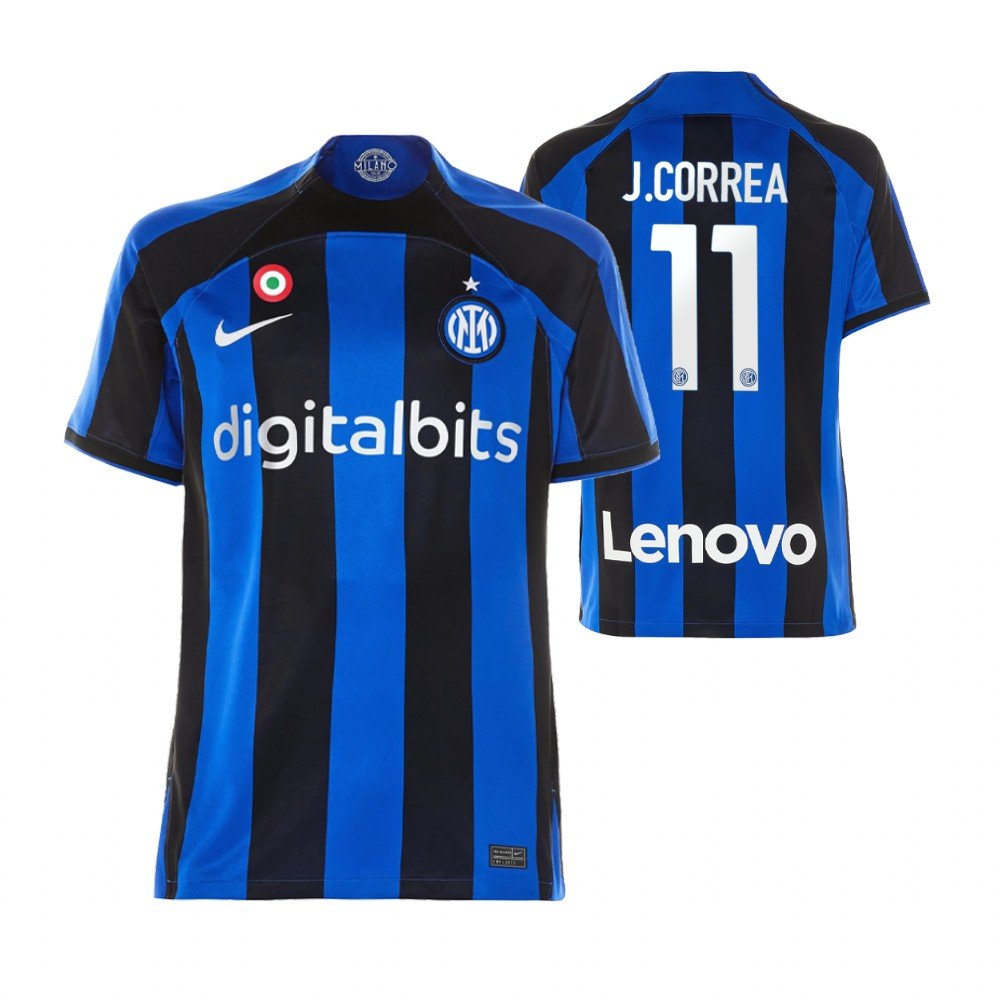 Inter Mailand Joaquin Correa 11 Home Trikot 2022-2023 Inter Mailand Joaquin Correa 11 Home Trikot 2022-2023