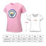 Manchester City Damen Kurzarm Rundhals T-Shirt Casual Sommer Tops