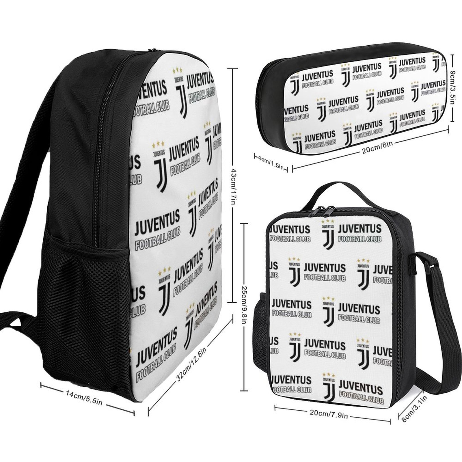 Juventus FC Student Schulranzen Lunchbag Stifttasche Kombination Juventus FC Student Schulranzen Lunchbag Stifttasche Kombination