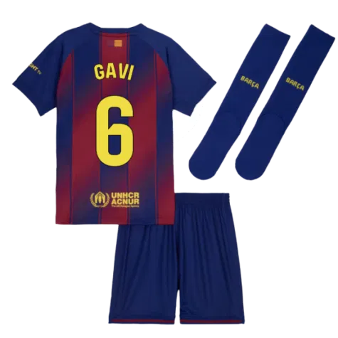 FC Barcelona Gavi 6 Heimtrikot Kinder 2025-2026 FC Barcelona Gavi 6 Heimtrikot Kinder 2025-2026
