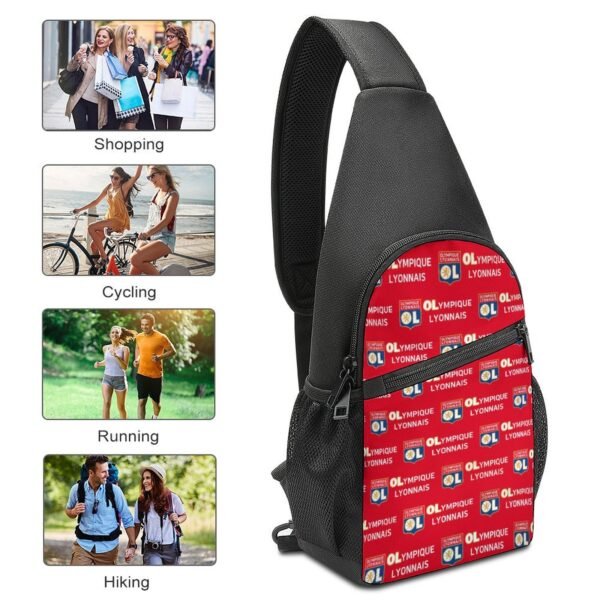 Olympique Lyonnais Crossbody Backpack Leichte Umhängetaschen Sling-Rucksack